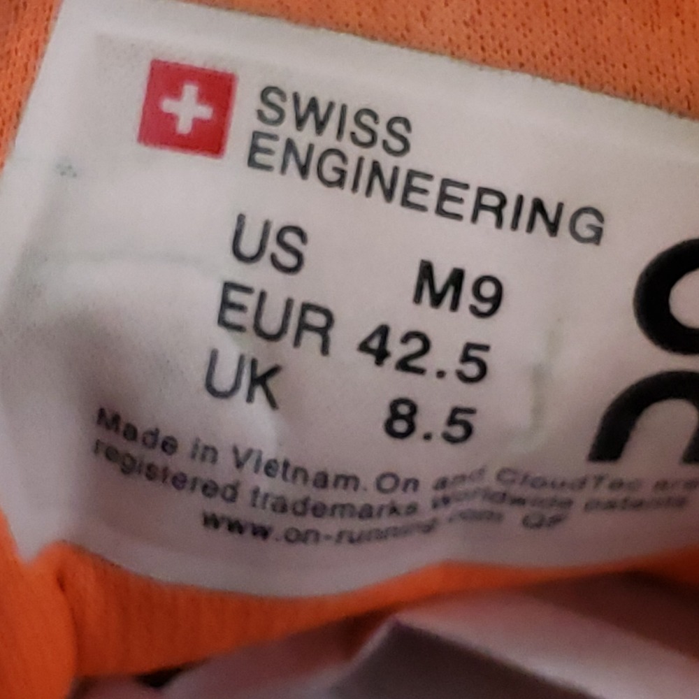 On Cloud X Shoes Mens‎ Size 9 Blue Orange Running Sneakers Lightweight - Picture 12 of 16